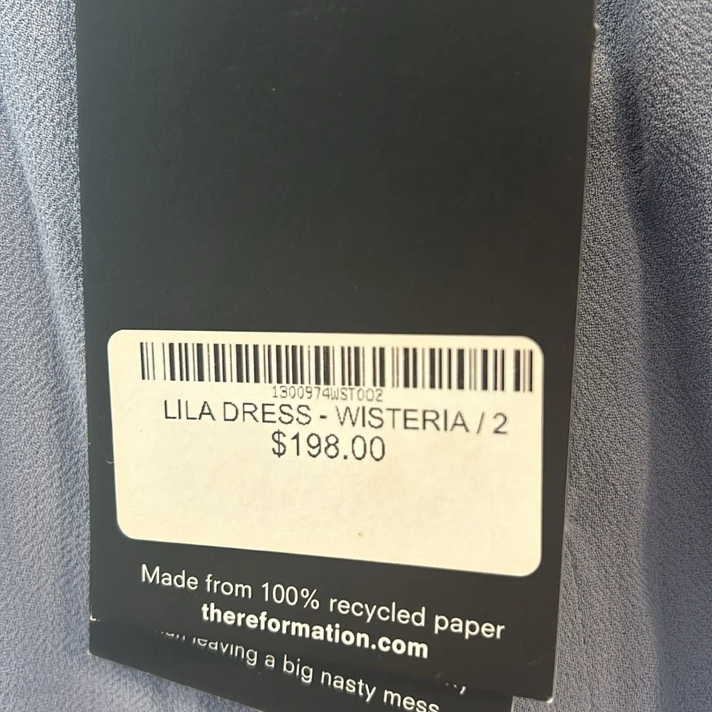Reformation Lila Dress. Size 2 new with tags, size 4 worn once. - Picture 3 of 3